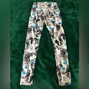 Justice girl’s legging, color black and white, size 18